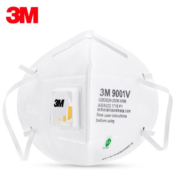 3M9001V防霧霾口罩呼吸閥防塵PM2.5顆粒物防粉塵男女騎行口罩