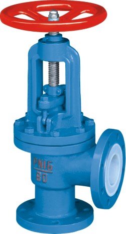 J41F46襯氟法蘭截止閥襯氟直角截止閥原始圖片2