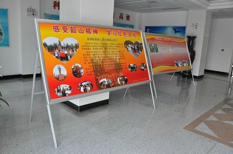 供應鈞道hbj工廠直銷90度的拐角支架|批量生產單面鋁合金展示架廠家原始圖片2