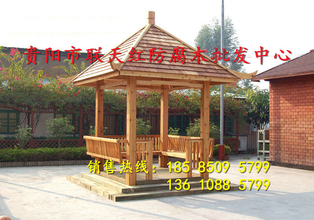 都勻防腐木廊架工程