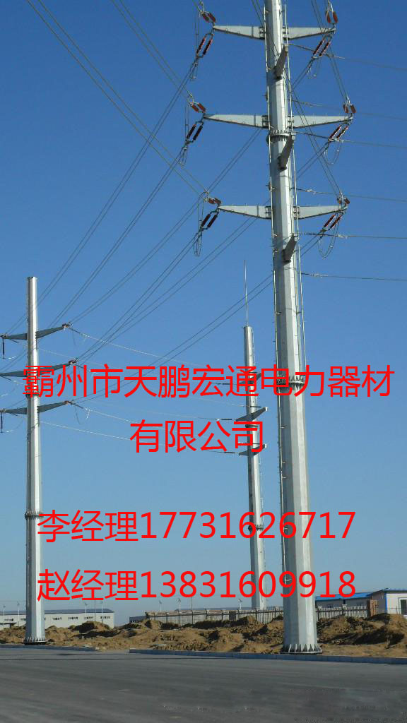電力鋼桿基礎廠家河北霸州鋼管桿生產廠家原始圖片2