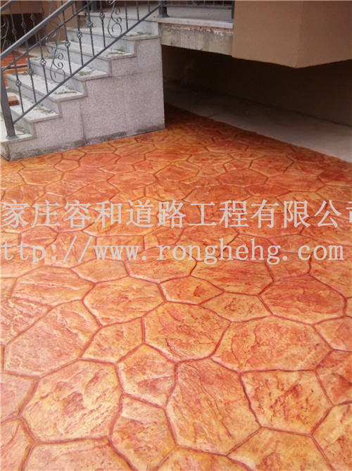 小區混凝土壓花路面施工 混凝土藝術壓印地坪原始圖片3