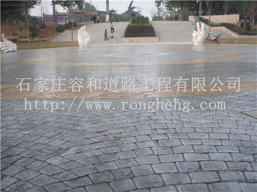 混凝土壓印地坪 石家莊壓印地坪施工藝術壓花地坪施工原始圖片3