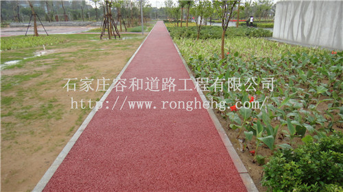 石家莊彩色防滑路面 公園景區防滑道路施工