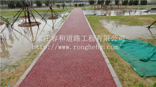 石家莊彩色透水地坪 小區透水混凝土地坪施工原始圖片2