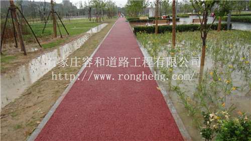 石家莊彩色透水地坪 小區透水混凝土地坪施工