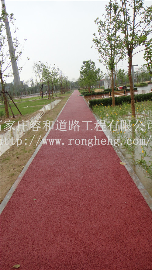 石家莊公園彩色地坪施工 景觀路MMA彩色防滑路面施工原始圖片3