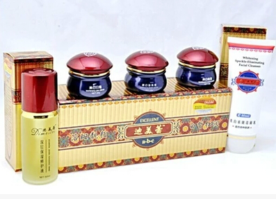 供應臺灣迪美蕾祛斑霜白里透紅護膚套裝 ，迪美蕾四件套化妝品