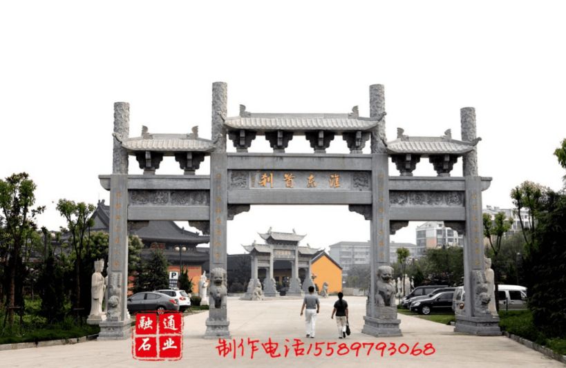 村口古建牌樓|中式牌坊|農村村口大門