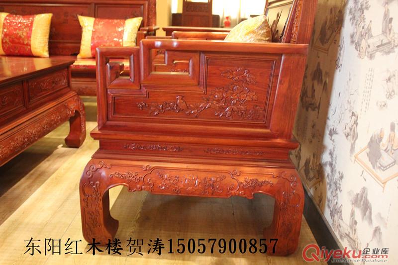 國(guó)色天香沙發(fā)，東陽(yáng)紅木家具批發(fā)，緬花國(guó)色天香沙發(fā)原始圖片3