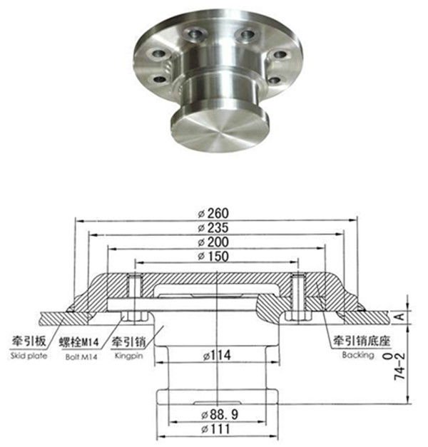 供應(yīng)掛車半掛車90牽引座，90牽引座參數(shù)價(jià)格原始圖片3