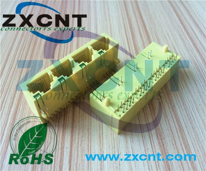 RJ45全塑1X2 1X4 1X1帶燈無變壓器網口，插座模塊朱訊電子供應原始圖片3