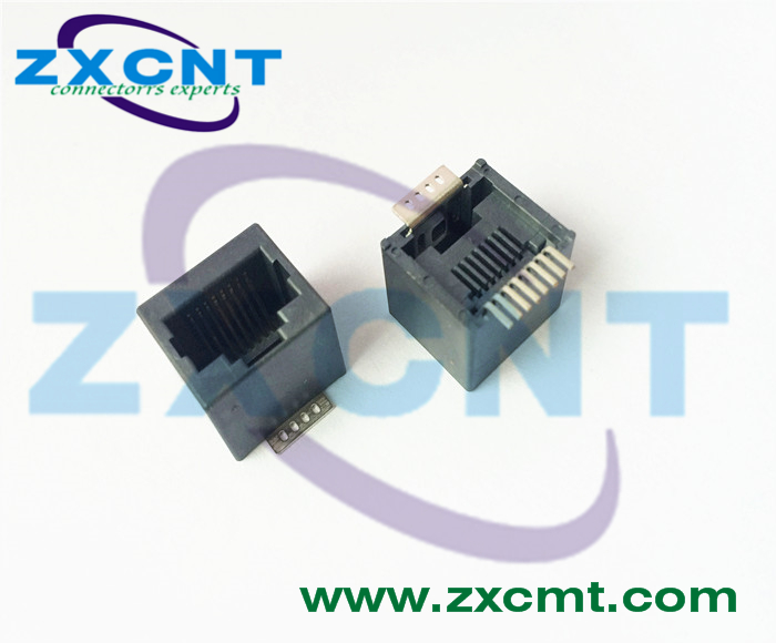 RJ11全塑SMT臥式6P6C內貼腳網絡連接器，RJ45網口插座原始圖片3