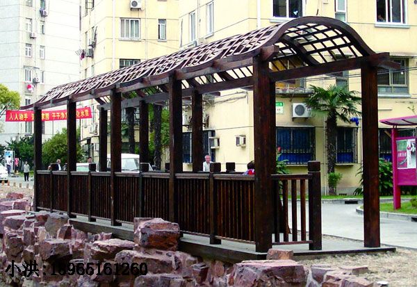 防腐木屋工程當選國宏|福建防腐廊架