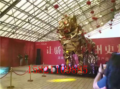 黃金鏡面獅出租 大型鏡面黃金獅子出租價(jià)格原始圖片3