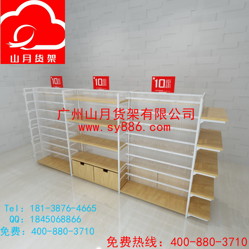 名創優品貨架，十元店貨架