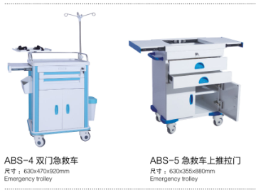 ABS轉運車 ABS搶救車 ABS發(fā)藥車 不銹鋼zl車 扇形器械臺車原始圖片2