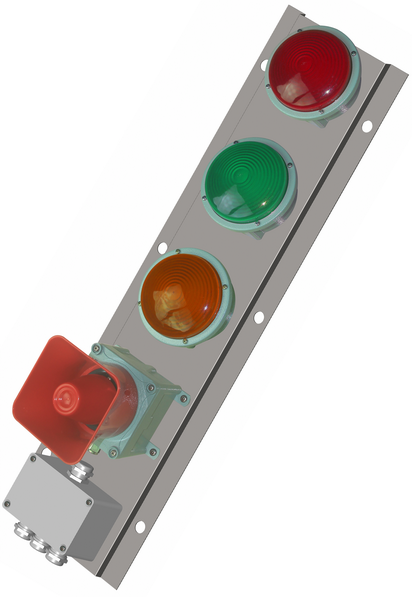 TLEWN40E+CSM1L2 三色燈帶喇叭 船用多色組合聲光燈柱 