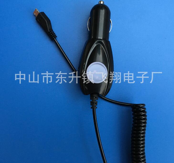 廠家批發,5V1A USB帶線車載充電器