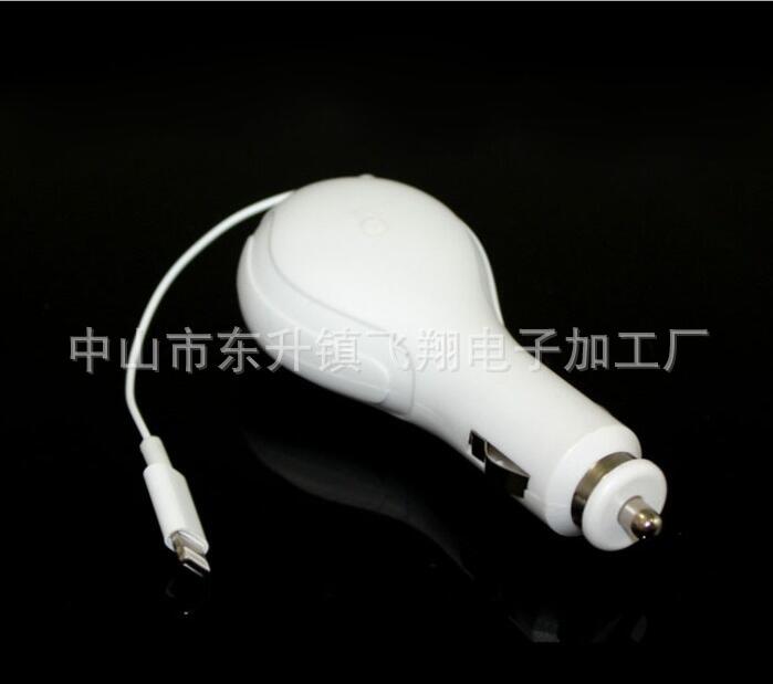 廠家直銷,micro伸縮拉線車充原始圖片2