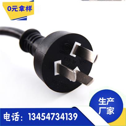 廠家批發(fā) 美規(guī)三芯電源線 美標(biāo)品字尾 美式電線 3*0.75平方1.5米