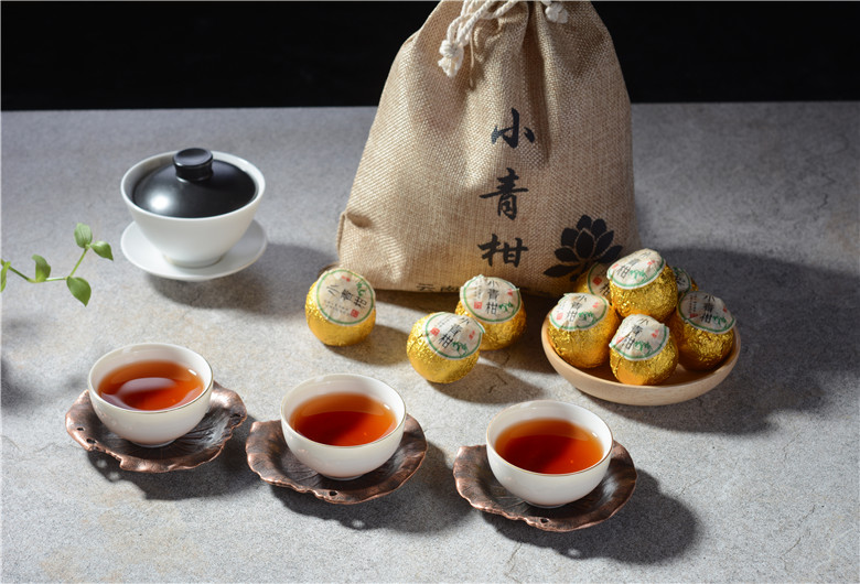 生曬陳皮普洱10年云南熟茶新會柑2017年批發價小青柑量大從優?原始圖片2