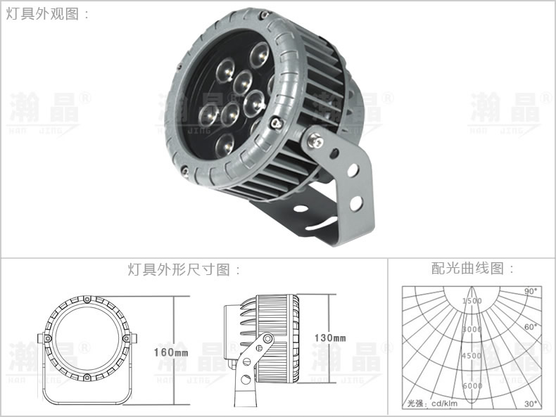 9W130ALED投光燈