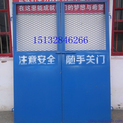 工地電梯洞口安全門、定型臨時(shí)電梯防護(hù)門、菱形孔施工電梯門原始圖片3