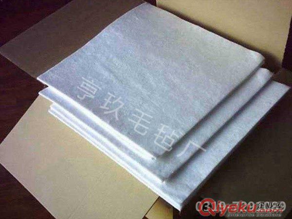 工業吸油羊毛氈高密度細白毛氈1米*1米厚12mm耐磨耐高溫防震毛氈