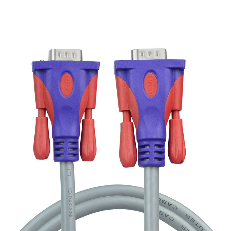 TINGSOO/天索vga 3+6顯示器連接線雙色電視電腦音頻線