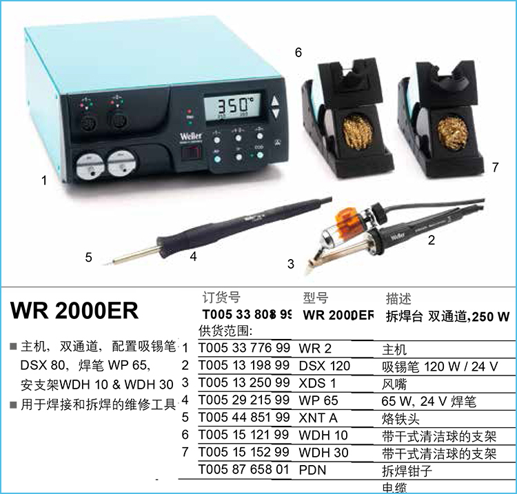 Weller威樂WR2000ER返修臺 300W原始圖片2