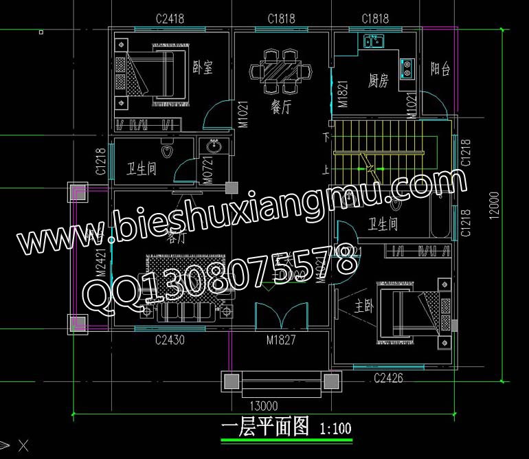 磚混結構四層私家建房設計帶露臺完整圖紙原始圖片3