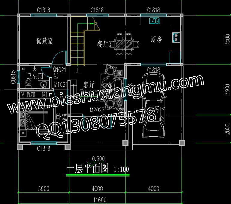 造價15萬以內兩層小洋洋樓別墅帶車庫鄉村別墅戶型圖原始圖片3