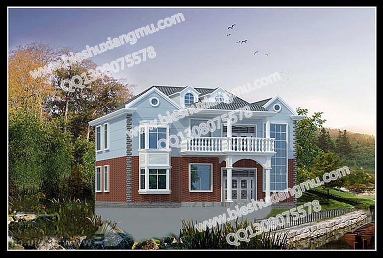 15×10米二層小戶型帶飄窗自建房屋設(shè)計(jì)農(nóng)村房子原始圖片2