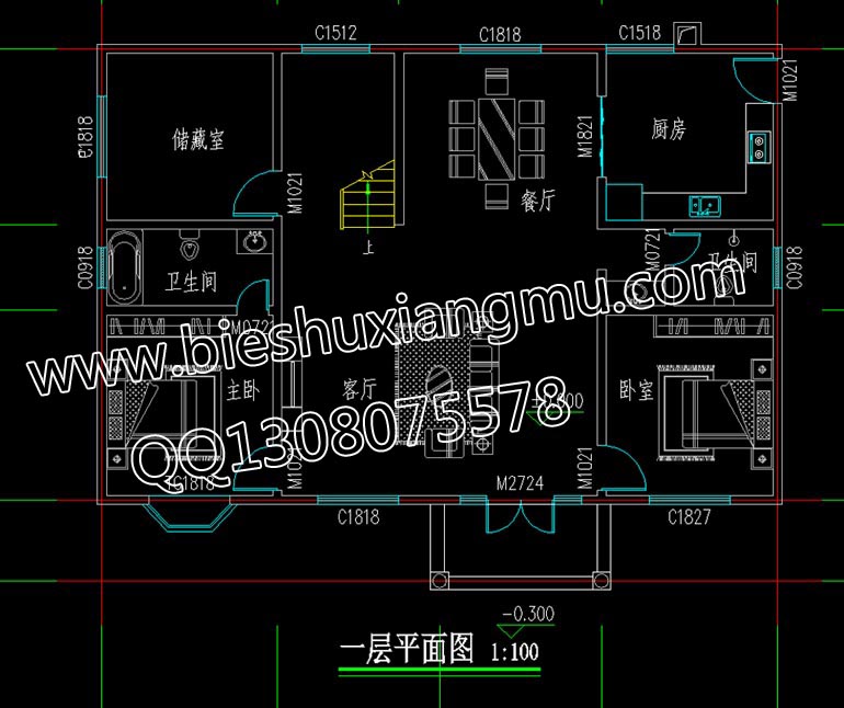 15×10米二層小戶型帶飄窗自建房屋設(shè)計(jì)農(nóng)村房子原始圖片3