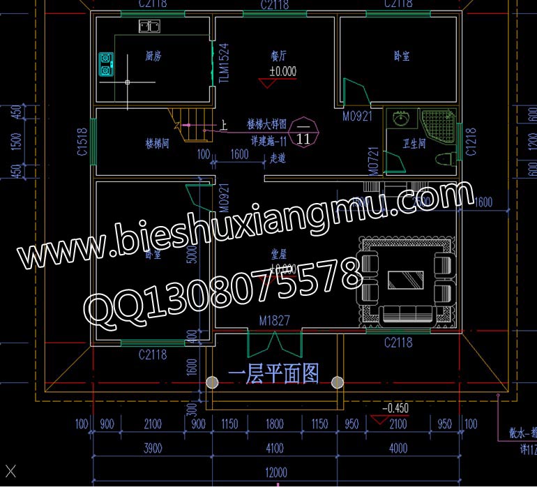 磚混結(jié)構(gòu)兩層房屋設(shè)計圖帶小陽臺農(nóng)村建房造型圖原始圖片3