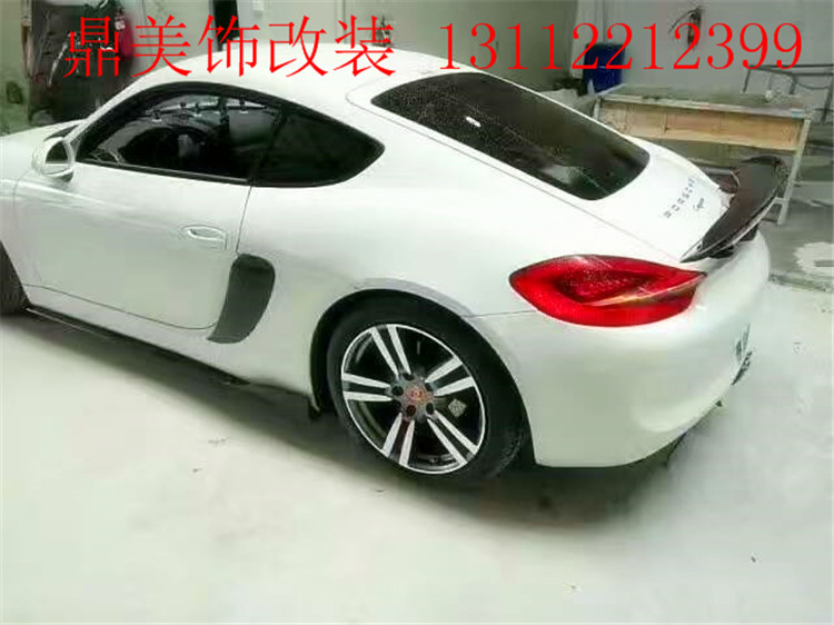     保時捷卡曼981 保時捷Cayman981碳纖維前唇 側(cè)裙 后唇 燈眉 尾翼原始圖片2
