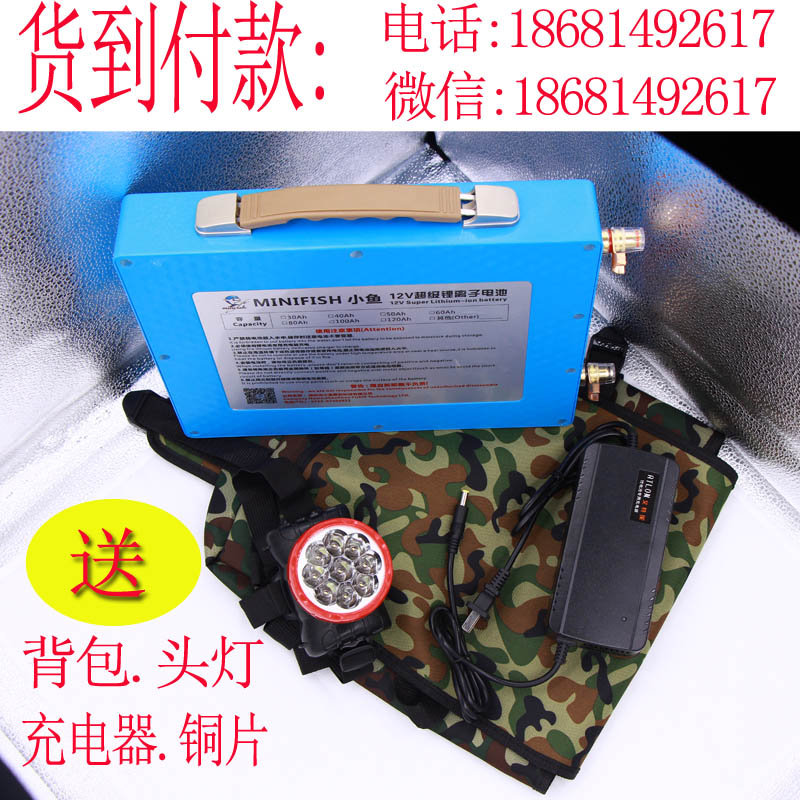 戶外鋰電池 捕魚電打魚 電魚的電池 理電池 12v 大容量 電瓶電魚原始圖片3