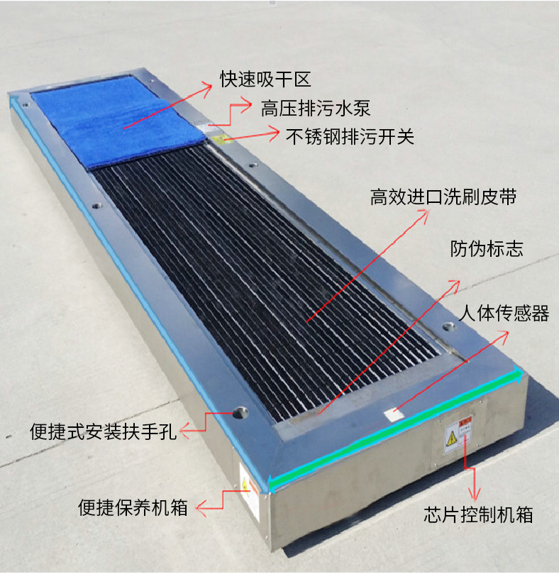 工業(yè)鞋底清洗機 全自動智能洗鞋機  304不銹鋼鞋底清潔機感應(yīng)鞋底原始圖片2