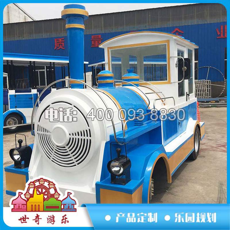 供應(yīng)游樂場商場專業(yè)無軌仿古火車 豪華電動無軌火車原始圖片3