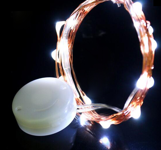 廠家批發(fā)電池盒燈串 led銅線笑臉圓形原始圖片3