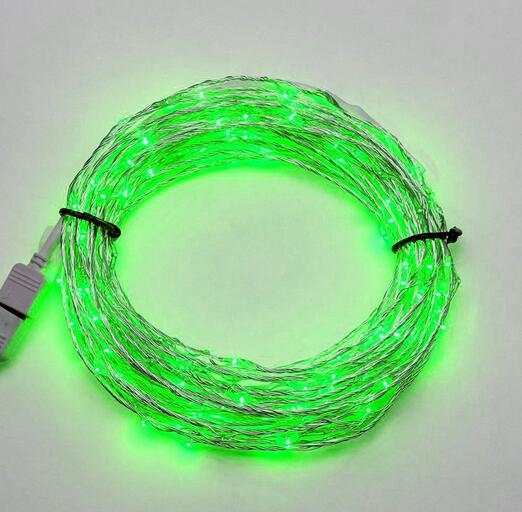 廠家直銷(xiāo)10米100,usb燈串銅線led銅絲燈串原始圖片3