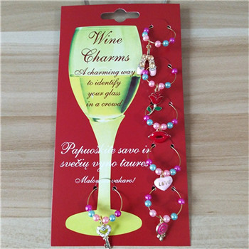 情人節(jié)玫瑰花酒杯環(huán) 彩色鋅合金玫瑰花情人節(jié)專用酒杯環(huán)批發(fā)供應(yīng)原始圖片3