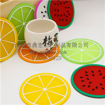 水果系列PVC杯墊 火龍果杯墊  橙子杯墊 定制PVC杯墊 深圳杯墊生產(chǎn)廠家原始圖片2