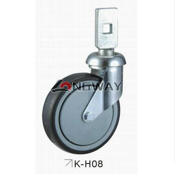 European Industrial PU caster with PP core, double ball bearings