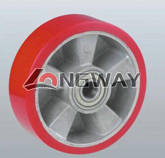 PU loose wheel mold on cast aluminium, Double ball bearings