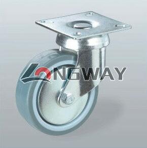 Shopping cart top plate casters