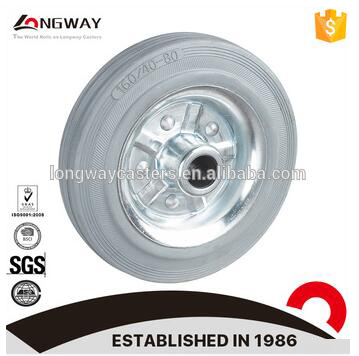 Longway heavy duty shock absorber gray rubber non marking wheel caster