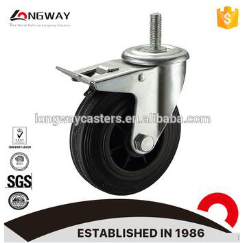 Longway heavy duty shock absorber gray rubber non marking wheel caster