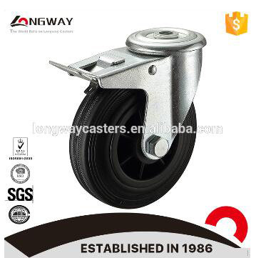 Europe industrial castor wheel swivel shock absorber brake rubber industry esd caster